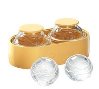 Ice Ball Maker Mold, Silicone Freezer Ice Kit, Whiskey Chill Sphere Maker Tool, Reusable Freeze Tray System, Bar Kitchen Outdoor Use, for Camping Picnic Party Family and Gathering