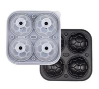 Ice Ball Mold - Soccer Ice Sphere Maker Silicone 14x14x4cm 25ml, Round Freezer Tray Tool | Cocktail Chilling Accessory, Slow Melt Drink Cooler, Party Beverage Presentation Kitchen Bar Use