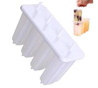 Ice Bar Mold - 4-Cavity Maker Tray Tools - Ice Pop Maker,for Chocolate Candy Fruit Yogurt Gelatina Dessert Cake Cookie Camping Freezer Food