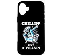 Ice Bath Chillin' Like A Villain Cold Plunge Cold Exposure Coque pour iPhone 16 Plus