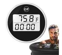 Ice Bath Thermometer With Timer - Digital Floating Water Temperature Gauge Cold Plunge, Recovery Tub, Barrel, Pool - Waterproof Small Display For Wellness, Training,
