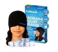 ICE BEANIE Bonnet thérapeutique pour soulager les migraines et les maux de tête - Noir - Taille unique