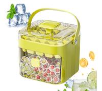 Ice Block Mold, Press Type Ice Block Maker with Lid and Handle, 48-Compartment Tray, Durable Home Bar Commercial Use, for Outdoor Camping Parties and Events 6.1x6.1x5.5in