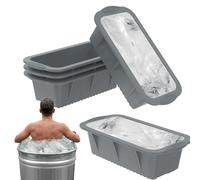 Ice Block Mold Set - 5 Piece Large Freezer Containers 25cm Ice Maker for Home Kitchen Restaurant Camping Picnic Party | Food Grade Flexible Stackable Design Easy Release Ices Brick Tray