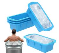 Ice Block Mold Set - 5 Piece Large Freezer Containers 25cm Ice Maker for Home Kitchen Restaurant Camping Picnic Party | Food Grade Flexible Stackable Design Easy Release Ices Brick Tray