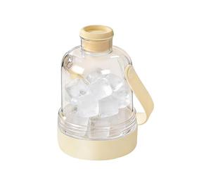 Ice Bottle - 15cm Cooling Blocks Mold Container, Straw And Handle | 2-in-1 Ice Making Bottle For Picnic, Camping, Refrigerator, Home, Restaurant, Drinks, Coffee, Wine, Milk, Tea, Cocktail