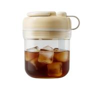 Ice Bottle - 380ml 9.4x12.7cm PP PET | Ice Cube Bottle With Handle And Straw | Press Release Icing Tray Bottles | Portable Leakproof Freezer Mold Water Bottles For Gym Travel Picnic Use