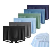 Ice Boxer Pro, sous-vêtement ultra confortable, en soie de qualité supérieure, respirant et à séchage rapide, dites adieu à la chaleur, 6 pièces., 3XL grande taille taille courte