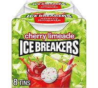 ICE BREAKERS Cherry Limeade Sugar Free Breath Mints, 1.5 oz Tin, Pack of 8