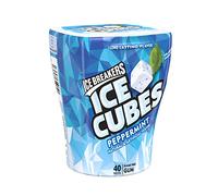 ICE BREAKERS ICE CUBES PEPPERMINT CHEWING GUM SUGAR FREE CUBE RP 40 CT - 0034000008431