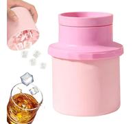 Ice Bucket Mold, 2-in-1 Ice Pučk Îce Tray Môld And Refrigerator Īce Maker, Whiskey Icē Puck With Protective Lid, High-Efficiency Round Icè Sphere Môld For Home Bar Anđ Kitchen, Long-tail Easy-