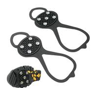 Ice Cleats - Paire de crampons anti-glisse pour chaussures avec 5 dents | Durable Crampon Covers pour Hiking, Walking, Jogging, Climbing, Winter Outdoor Mountaineering