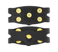 Ice Cleats - Shoe Grippers for Ice and Snow | Over Shoe Boot Traction Cleat Spikes, 5-Teeth Shoe Cleats for Snow and Ice, Non-Slip Shoe Cover for Hiking, Walking, Climbing, Ice Fishing 2X