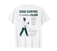 Ice Coffee & Walkies Club Café glacé Chien Gassi Back T-Shirt