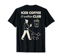 Ice Coffee & Walkies Club Café glacé Chien Gassi Back T-Shirt