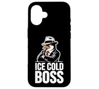 Ice Cold Boss Pingouin Mafia Humour drôle Coque pour iPhone 16