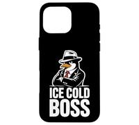 Ice Cold Boss Pingouin Mafia Humour drôle Coque pour iPhone 16 Pro Max