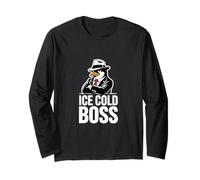 Ice Cold Boss Pingouin Mafia Humour drôle Manche Longue