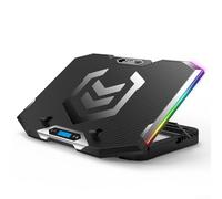 Ice Coorel Tapis de refroidissement pour ordinateur portable avec ventilateurs turbo à 8 cœurs moteurs de lévitation magnétiques silencieux et effets de lumière RVB (A)