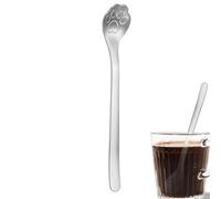 Ice Cream Coffee Tea - Stainless Steel Spoons | Stainless Steel Spoon Crelow | Chat Claw Long Handle Coffee Spoons | Rustproof Cute Dessert Spoons, Portable Teaspoon For Ice Cream, Tea, Drinks