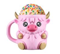 Ice Cream Cooler Cup, Highland Cow Holder, Leakproof Design, Double Wall Insulated Build Colorful Print for Kitchen, Outdoor Trips, Picnics, Holiday Use, 6.3x4.33x4.72 inches