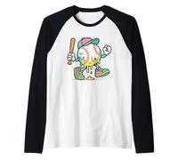 Ice Cream Drip Baseball Spots Baseball Lover Men Women Manche Raglan