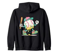 Ice Cream Drip Baseball Spots Baseball Lover Men Women Sweat à Capuche