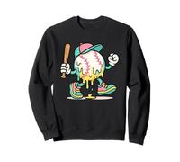 Ice Cream Drip Baseball Spots Baseball Lover Men Women Sweatshirt