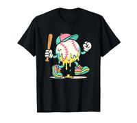 Ice Cream Drip Baseball Spots Baseball Lover Men Women T-Shirt