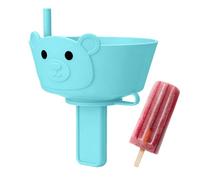 Ice Cream Holder - Silicone Easy Grip with Built-In Straw | Ice Pop Holder for Kids Boys Girls, Indoor Outdoor Use at Home Beach Camping Picnic Pool School Snack Time