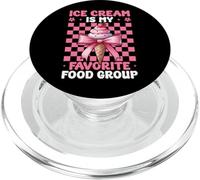 Ice Cream is My Favorite Food Group Coquette Girl Mom PopSockets PopGrip pour MagSafe