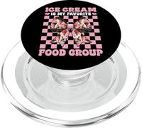 Ice Cream is My Favorite Food Group Coquette Girl Mom PopSockets PopGrip pour MagSafe