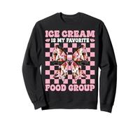Ice Cream is My Favorite Food Group Coquette Girl Mom Sweatshirt