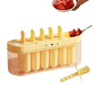 Ice Cream Mold, Dessert Maker Tray, 9.06x3.15x4.92inch 6 Cavity Popsiclle Form with Easy Release Design, Food Grade Polymer Freezer Tool, Summer Treat Style Kit, DIYs Snack Maker for Kids Use