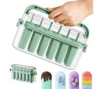Ice Cream Mold | DIY Moulds Non-Stick Reusable with Handle | Ice Cream Molds with Sticks | for Freezer Home Kitchen Restaurant Apartment Juice Beverage Milk Fruit Holiday Party
