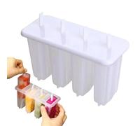 Ice Cream Molds,4-Cavity Reusable Maker Tools - Ice Pop Maker,for Chocolate Candy Fruit Yogurt Gelatina Dessert Cake Cookie Camping Freezer Food