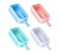 Ice Cream Molds - 4 Piece, Silicone, With Lid, Non-Stick, Reusable, For Pop