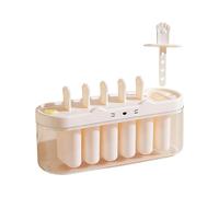 Ice Cream Molds, Ice Pop Maker Set, Frosted Dessert Mold, 6 Cavity Iced Lolly Tray, Chilled Treat Maker for Kids Parents Families Juice Milk Jam Summer Birthday Home Parties Camping Holiday Use