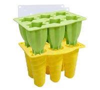 Ice Cream Molds Silicone - 2 Pieces 6-Cavity Iced Dessert Making | Ice Lolly Mould With Lid | For Parents Kids Families Summer Birthday Home Parties Playdates Camping Holiday Juice Milk Jam