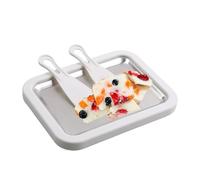 Ice Cream Roller - Stainless Steel Food-Grade Portable Kitchen Gadgets with 2 Scrapers | Ice Cream Tray For Shop Party Outdoor Kitchen Cafe Home Summer Snacks Christmas Birthday Event