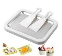 Ice Cream Rolls Maker, Rolls à glace pour la création de plaques de glace avec 2 spatules DIY DIY pour enfants pour la crème glacée roulée, le yaourt glacé glacé glacé (blanc)