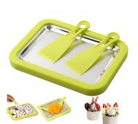 Ice Cream Rolls Maker, Rouleaux à glace pour la création de plaques de glace avec 2 spatules DIY DIY pour enfants pour la crème glacée roulée, le yaourt glacé glacé glacé (vert)