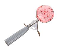 Ice Cream Scoop With Trigger - Stainless Steel 3 Color Options Purple Red Green Gray - Baller Fruit Scoop For Desserts - Non Stick Ergonomic Handle For Home Baking