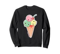 Ice Cream Skull Spoopy Yami Kawaii Halloween Design, Pastel Sweatshirt