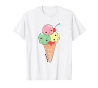 Ice Cream Skull Spoopy Yami Kawaii Halloween Design, Pastel T-Shirt