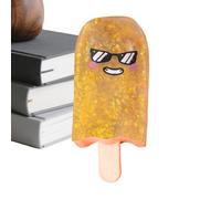 Ice Cream Squeeze Toy - Glitter Ice Pop Sensory Fidget | Stress Relief Pinch Toy for Kids & Adults, Anxieties Relief, Office, Study, Travel, Commuting, Long Trips, Party Favors, Fun Gift