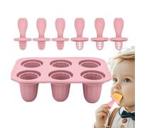 Ice Cream Stick Moulds Easy Release Reusable For Lollipop Chocolate Fruit Pudding | Kids Ice Cream Mold | Fruit Shaped Ice Molds Lollipop | Homemade Kids Cake Pop Mold 6 Grid,