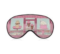 Ice Cream Store Masque de sommeil doux et confortable avec sangle réglable pour homme et femme