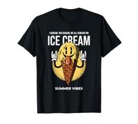 Ice Cream Summer Vibes Funny Sunshine Déclaration T-Shirt