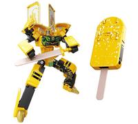 Ice Cream Transformer Jouet 2 en 1 robot transformable Figurine d'action DIY Modèles (doré)